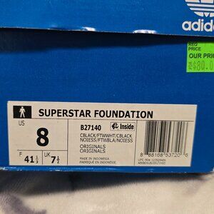 Adidas Superstar Foundation b27140 Size 8